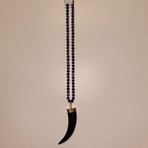 Black Havana Horn Necklace